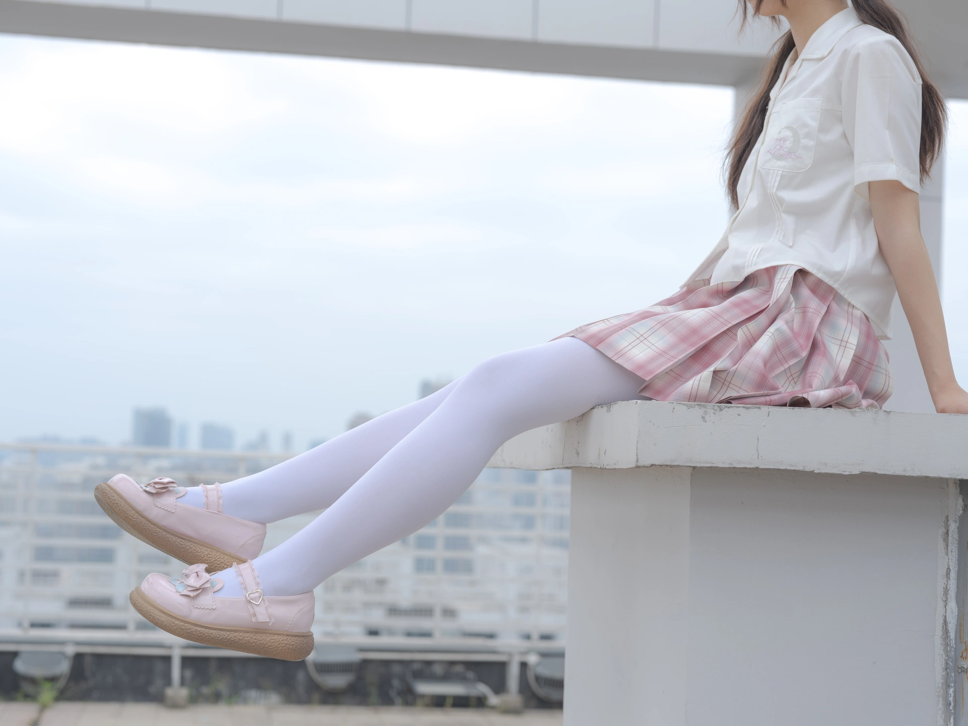 森萝财团写真 – 小圆 试拍 JKJK格子裙插图7